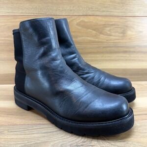 Stuart Weitzman 5050 Chelsea Boots Womens 8 C Black Soft Leather Ankle